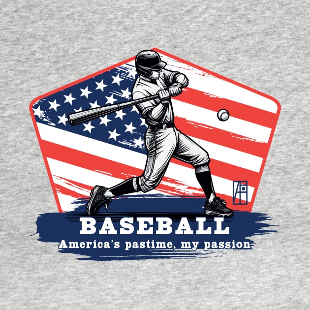 USA - American BASEBALL - Baseball: America's pastime, my passion - color by ArtProjectShop